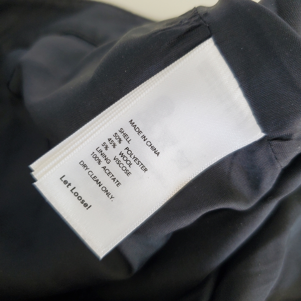 Kate Spade 0 Saturday Pleated Pants Officewear Speckled Dark Grey Wool Trousers - Picture 12 of 16